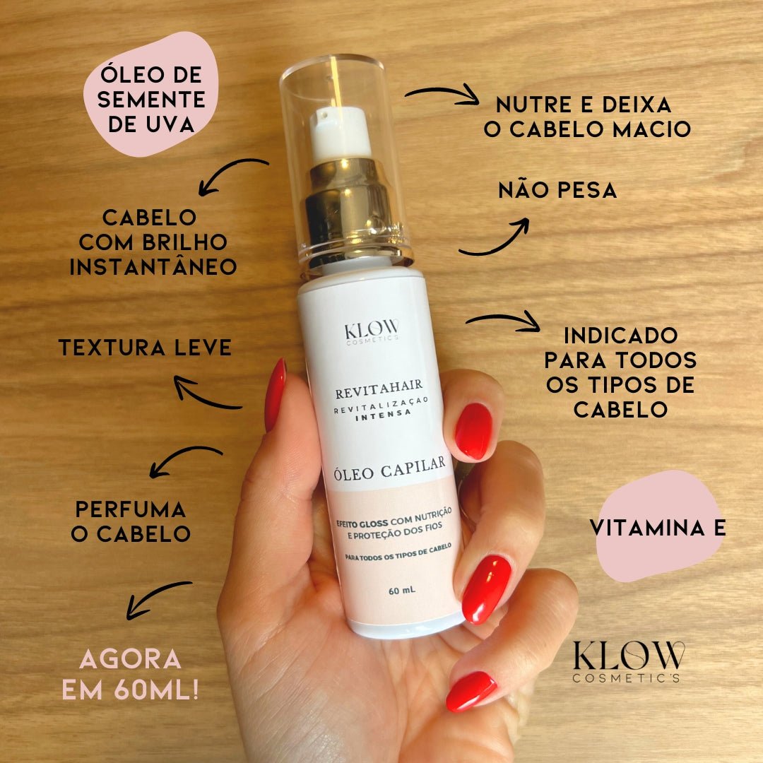 Óleo Capilar Klow REVITAHAIR - 60ml - Klowhair