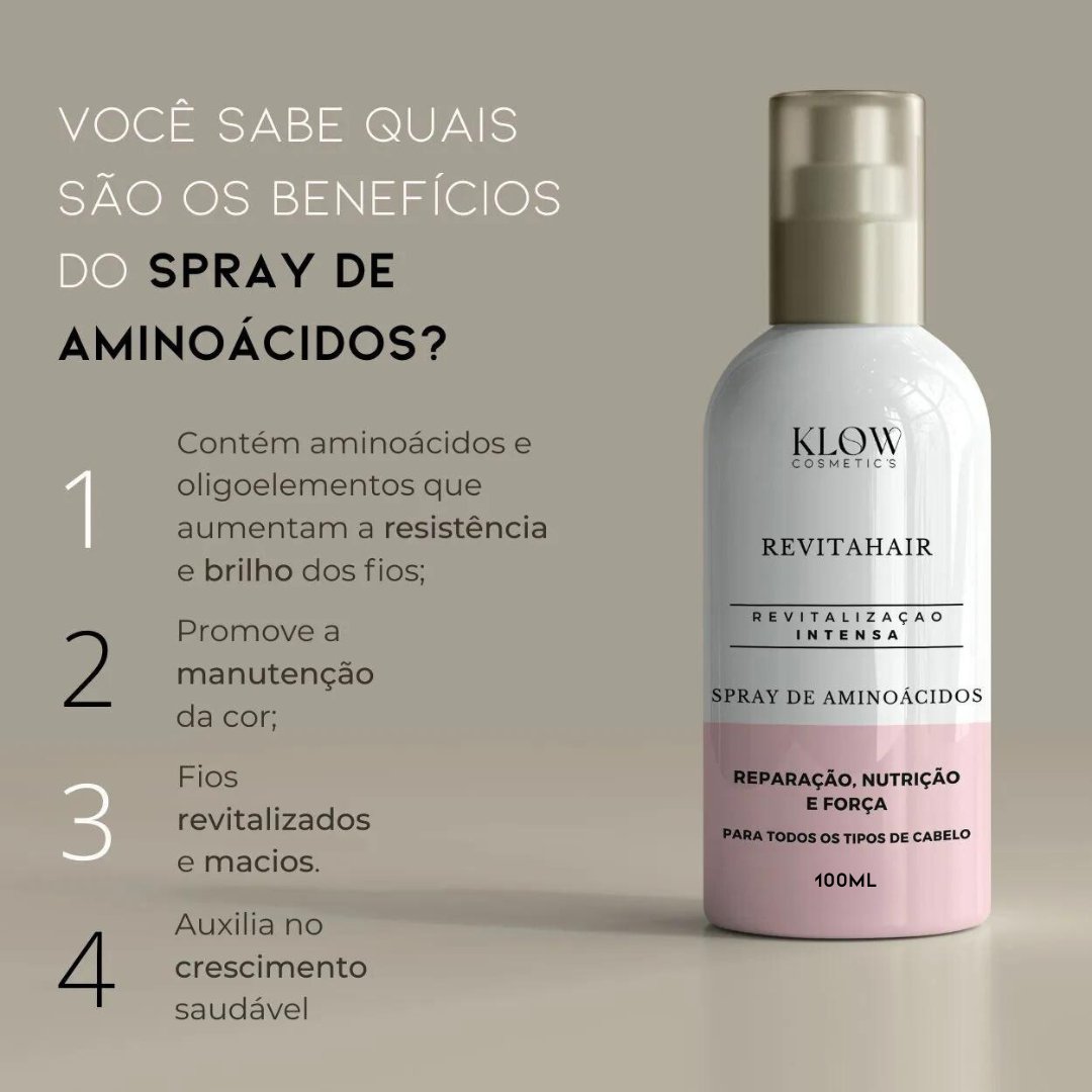 Spray de Aminoácidos Klow REVITAHAIR 100ml - Klowhair